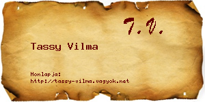 Tassy Vilma névjegykártya